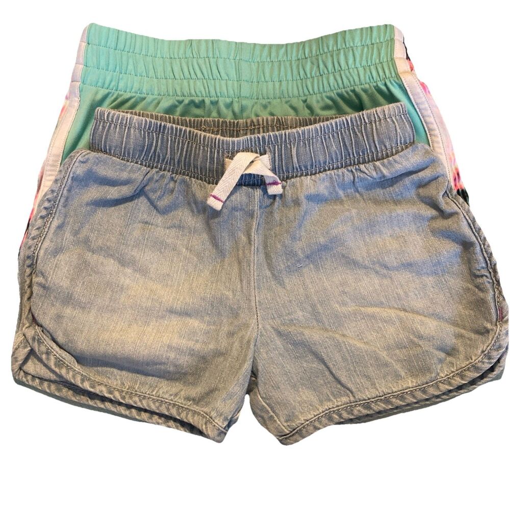 2-Girls 5t Shorts, Elastic Waist, Cat&Jack, Jumping Beans, GUC